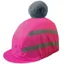Equetech Vision Hi-Vis Luxury Pom Pom Junior Helmet Cover - Pink