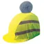 Equetech Vision Hi-Vis Luxury Pom Pom Junior Helmet Cover - Yellow