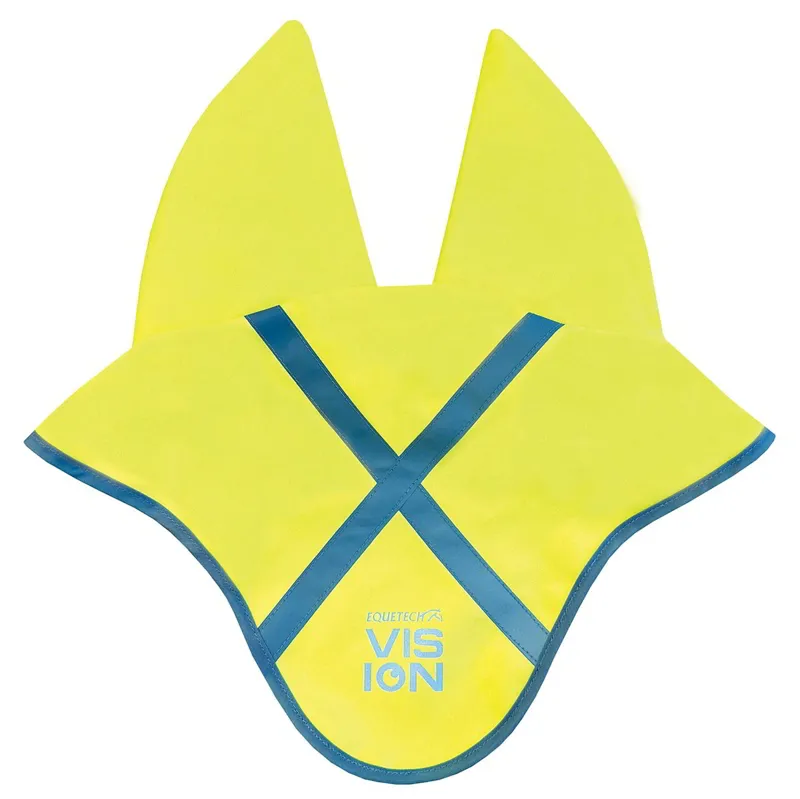 Equetech Vision Hi-Vis Acoustic Soundless Ears - Yellow
