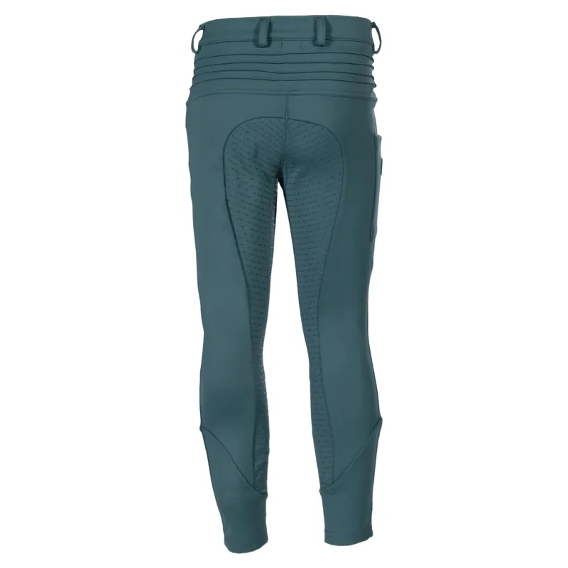 HKM Amina Full Grip Junior Girls Breeches - Petrol-1