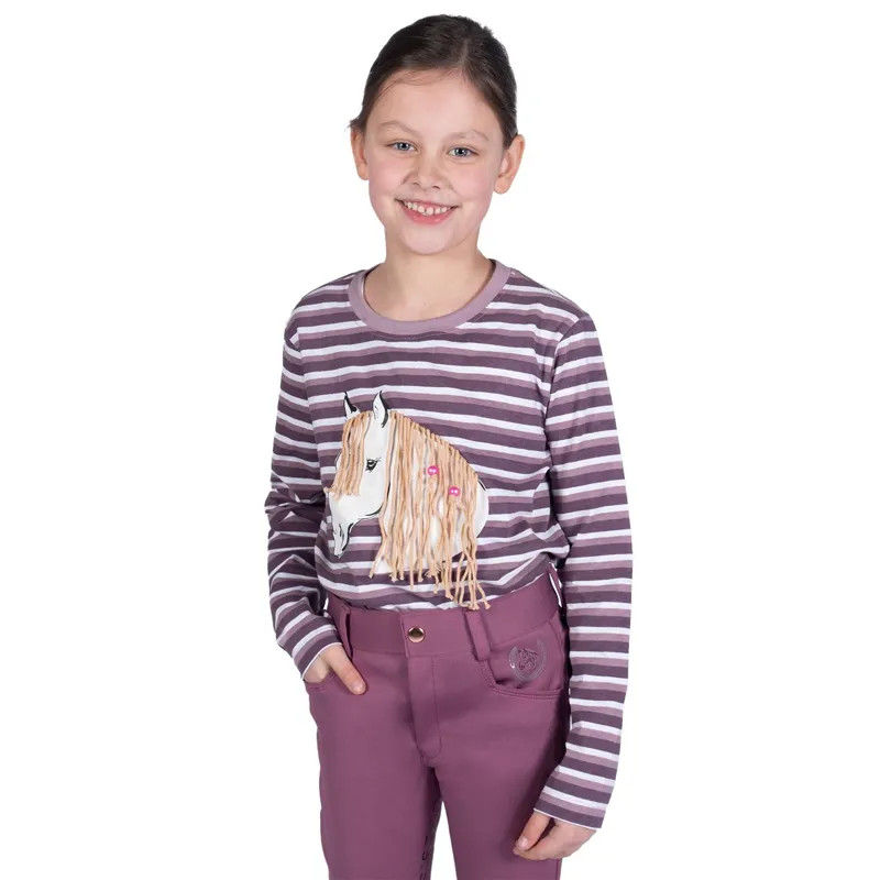 HKM Alva Junior Girls Long Sleeve T-Shirt - Lilac