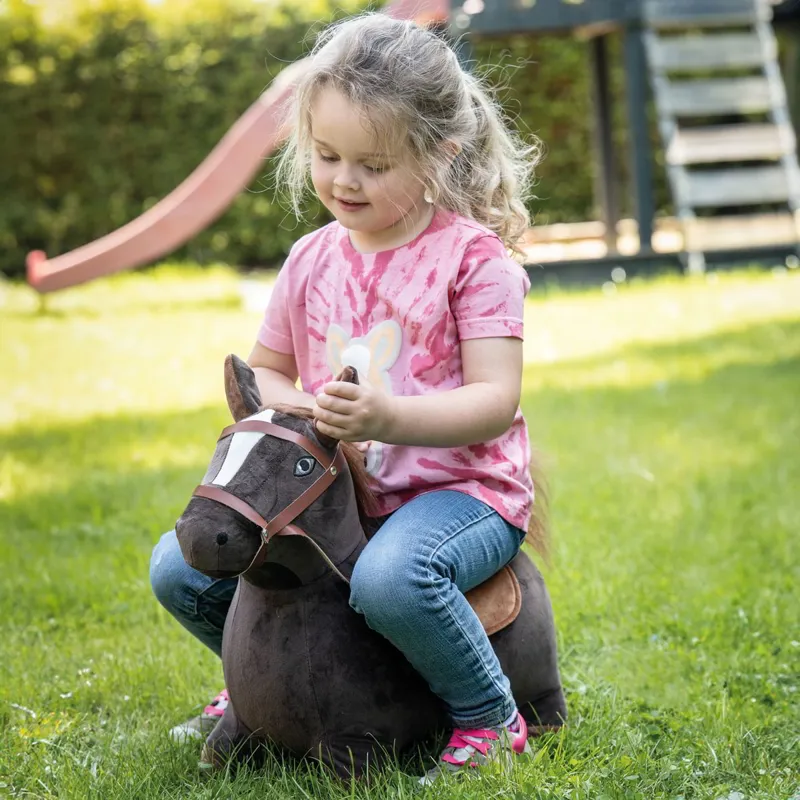HKM Sit On Bouncy Horse - Dark Brown-4