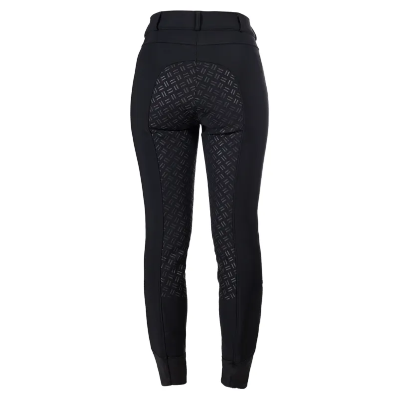 HKM Chrysti Womens Softshell Full Grip Breeches - Black-3