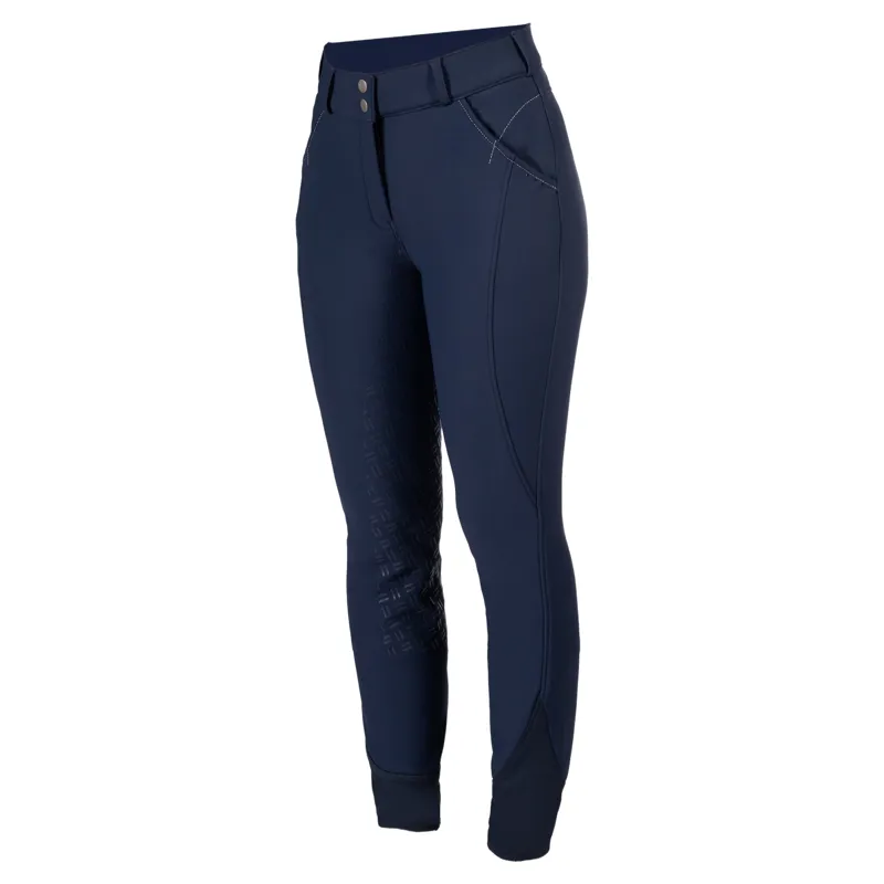 HKM Chrysti Women's Softshell Full Grip Breeches - Deep Blue-2