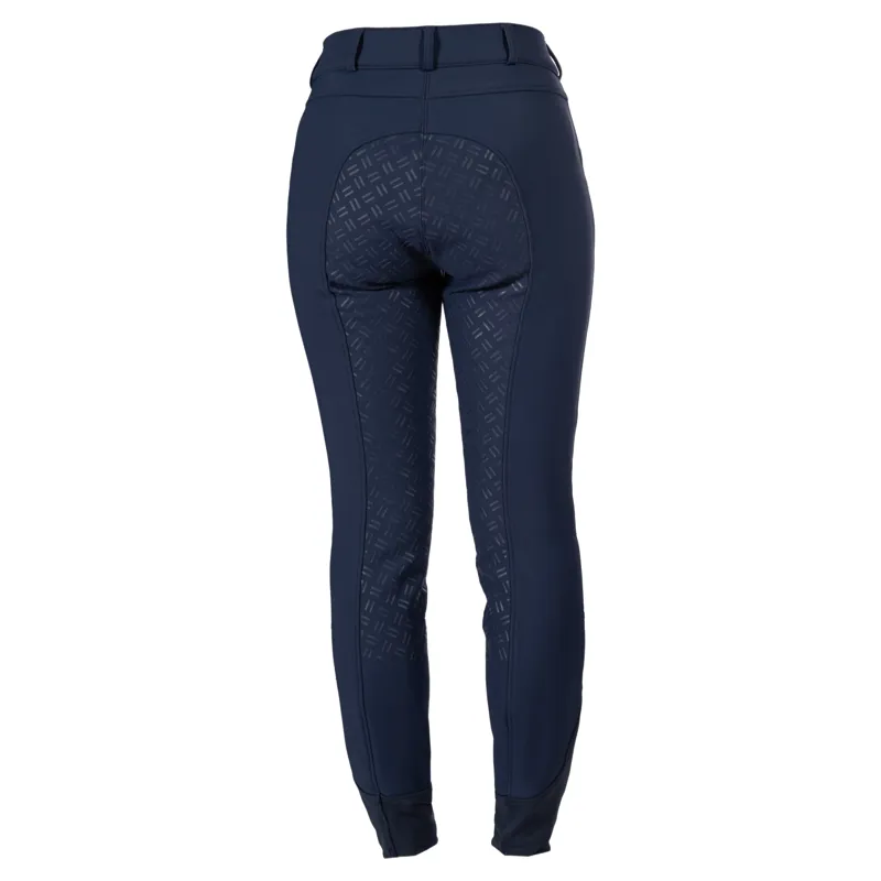 HKM Chrysti Women's Softshell Full Grip Breeches - Deep Blue-3