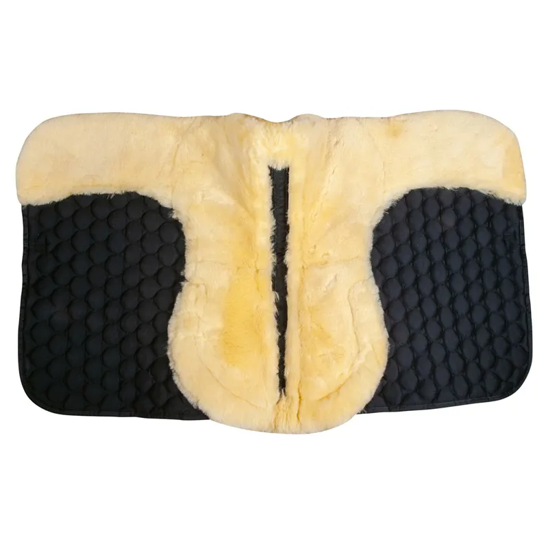 HKM Correction Lambswool All Purpose Saddle Pad - Black/Natural-3