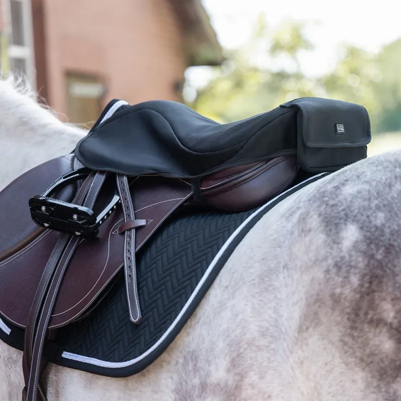 HKM Heated Ride On Jumping Saddle Cover - Black