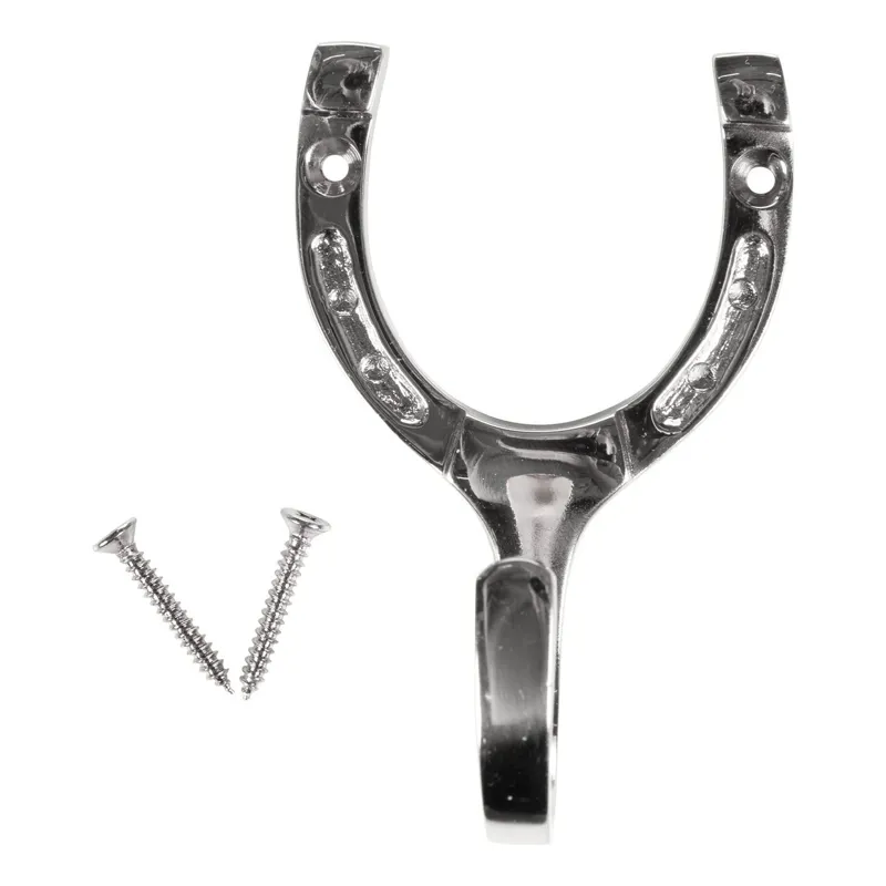 HKM Horseshoe Coat Hook - Silver Chrome