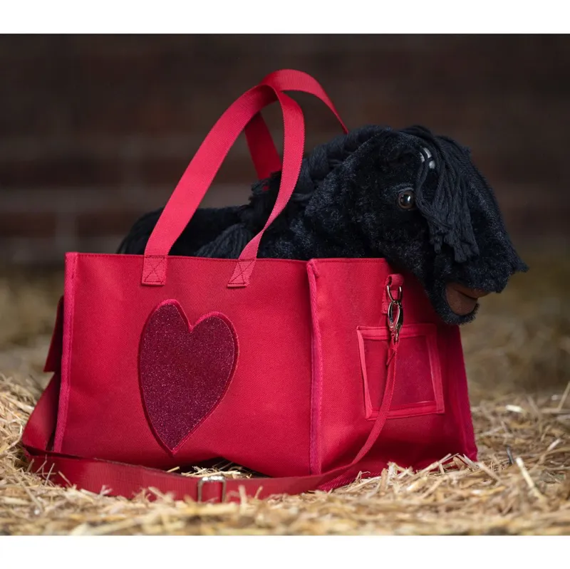 HKM Cuddle Pony Toy Bag-Red-3