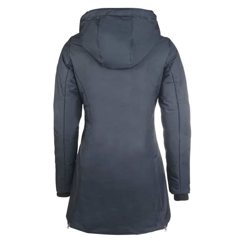 HKM Elegance Womens Long Heated Jacket - Deep Blue-1