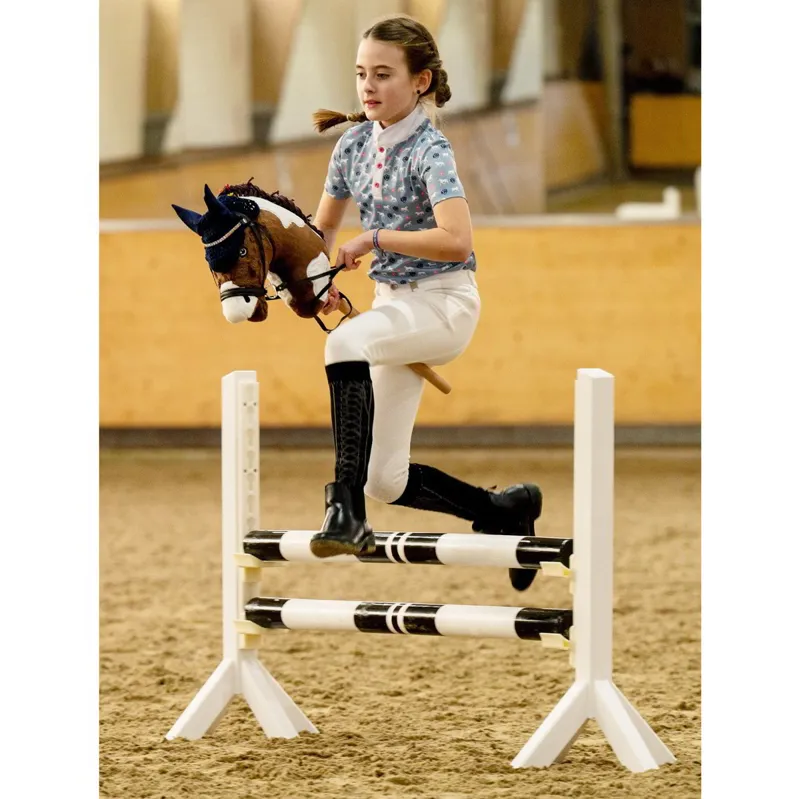 HKM Hobby Horse Toy - Brown/White Skewbald-1