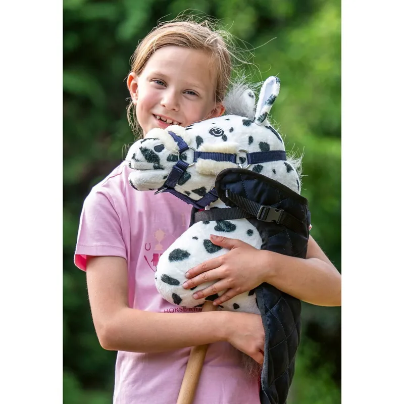 HKM Hobby Horse Halter and Lead Rope - Deep Blue-1