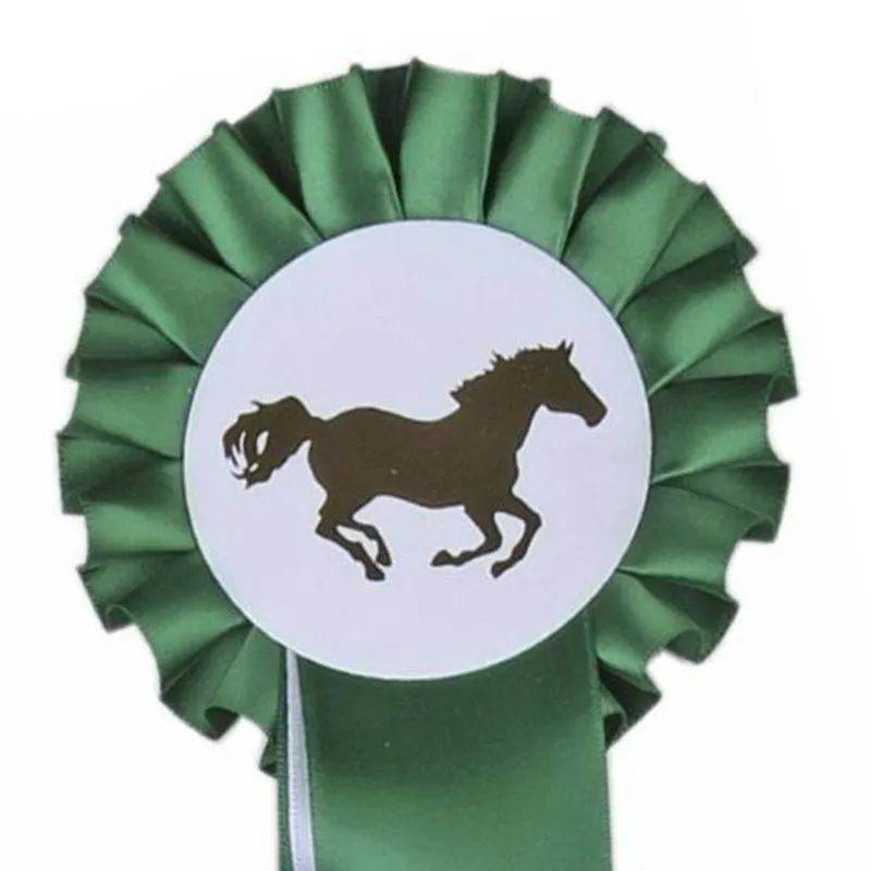 HKM Single Tier Rosette-Green/White