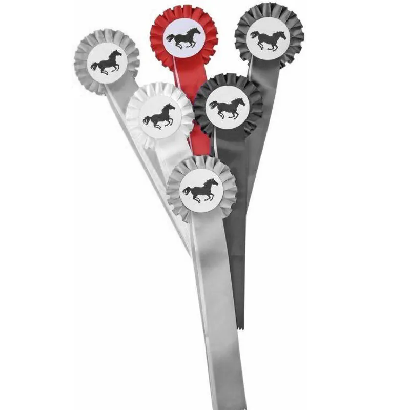 HKM Single Tier Rosette - Red/White-1