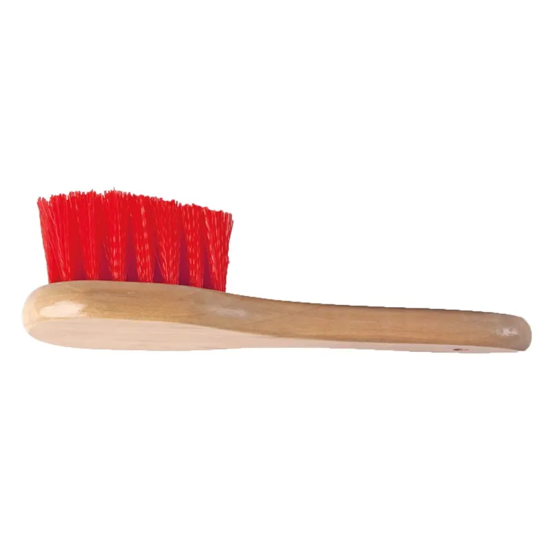 Harlequin Wooden Bucket Brush - Red-1