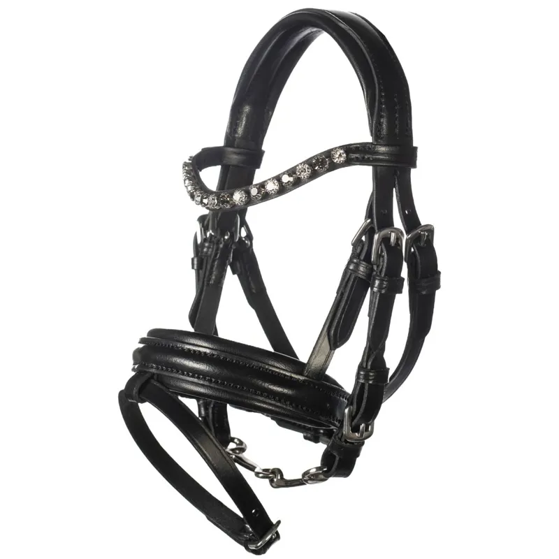 HKM Hobby Horse Bridle with Reins - Black