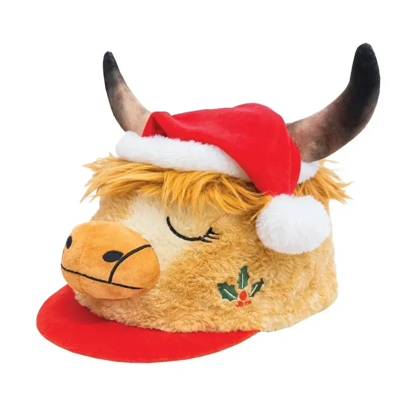 Equetech Highland Cow Christmas Helmet Cover