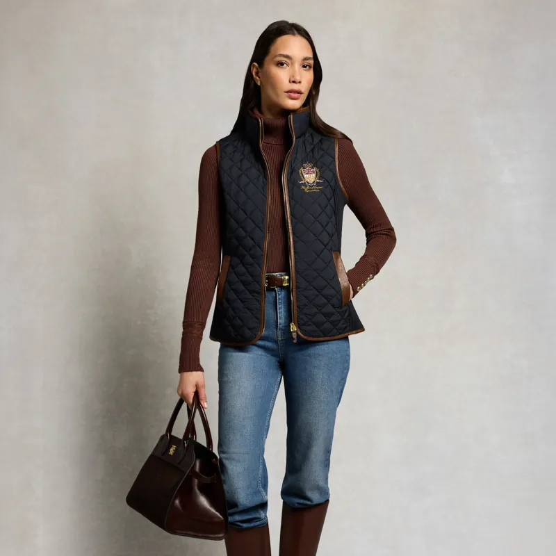 Holland Cooper Boughton Women's Diamond Quilted Vest - Ink Navy-5