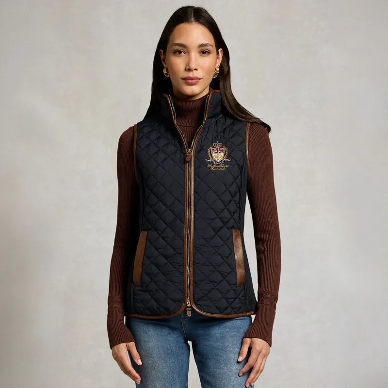 Holland Cooper Boughton Women's Diamond Quilted Vest - Ink Navy