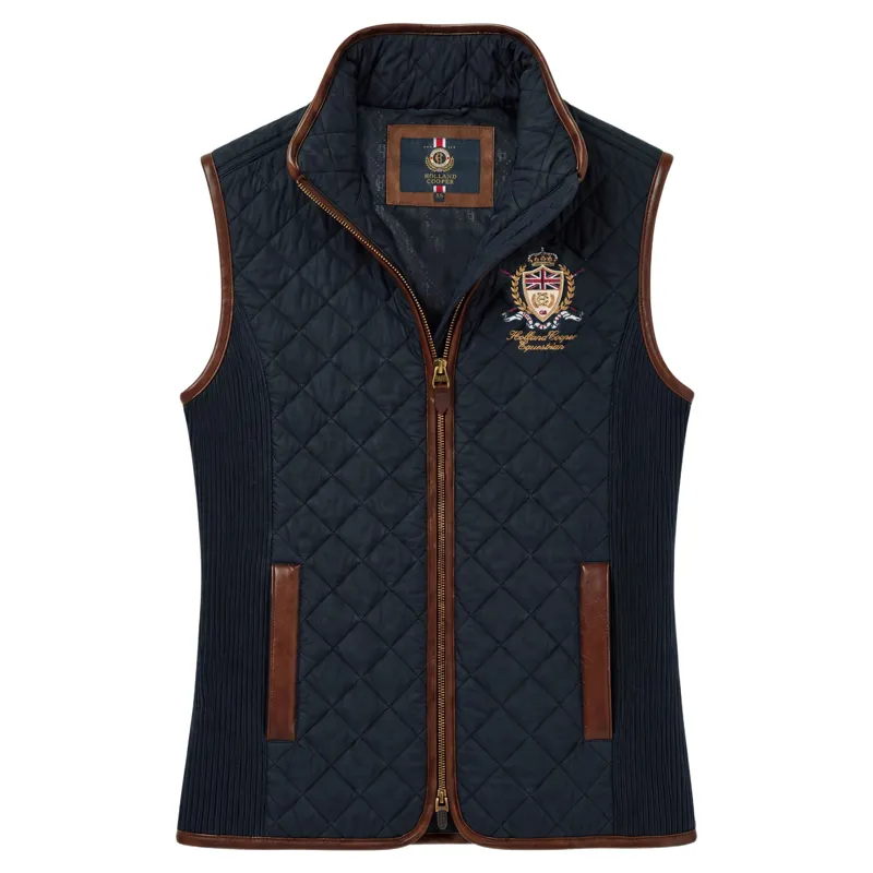 Holland Cooper Boughton Women's Diamond Quilted Vest - Ink Navy-1