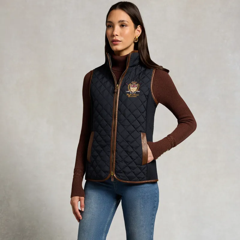 Holland Cooper Boughton Women's Diamond Quilted Vest - Ink Navy-4