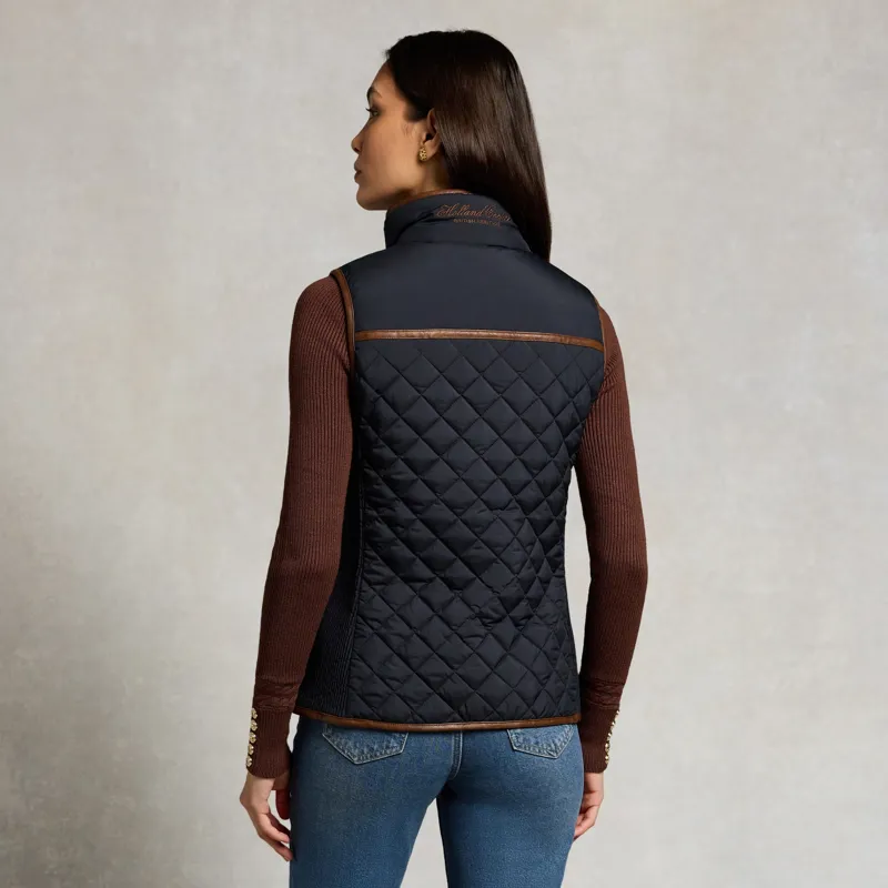 Holland Cooper Boughton Women's Diamond Quilted Vest - Ink Navy-3