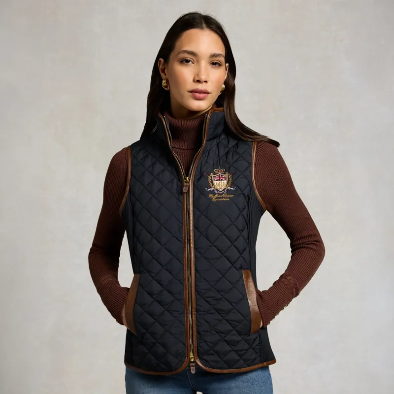 Holland Cooper Boughton Women's Diamond Quilted Vest - Ink Navy-2