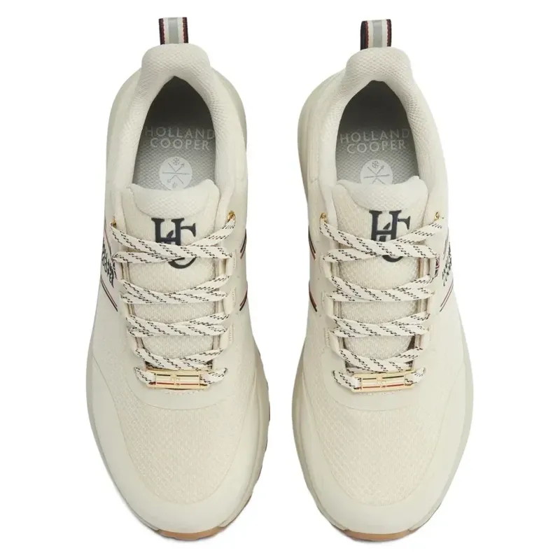 Holland Cooper Burghley Women's Waterproof Sneakers - Ecru-3