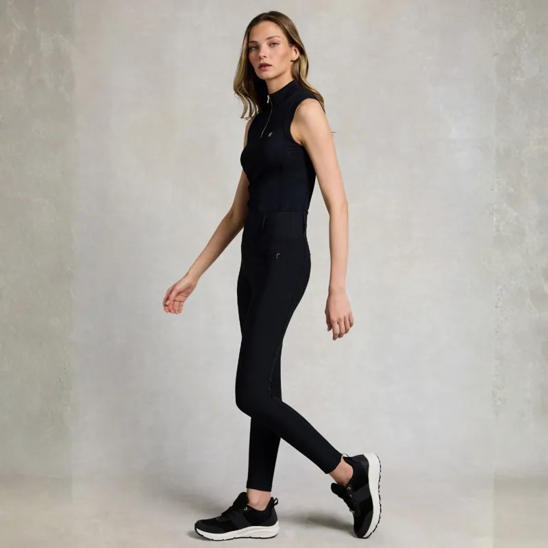 Holland Cooper Chatsworth Pull On Women's Riding Tights - Black-6
