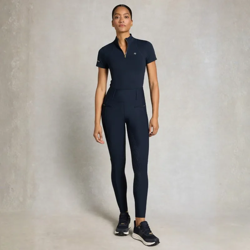 Holland Cooper Chatsworth Pull On Women's Riding Tights - Ink Blue-6