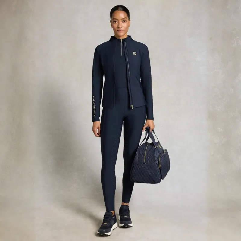 Holland Cooper Chatsworth Pull On Women's Riding Tights - Ink Blue-1