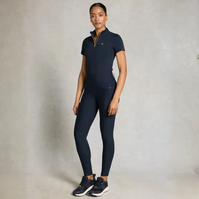 Holland Cooper Chatsworth Pull On Women's Riding Tights - Ink Blue-2