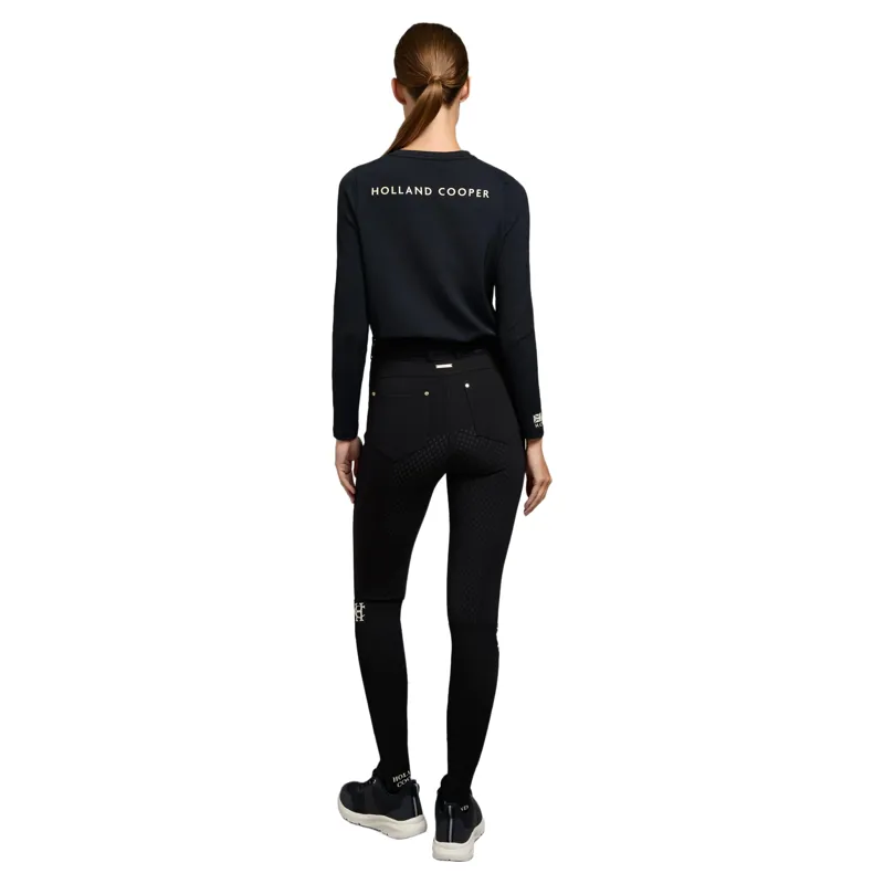 Holland Cooper Chiltern Crew Neck Womens Top - Black-3