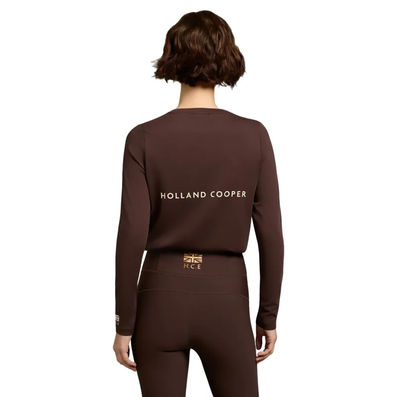 Holland Cooper Chiltern Crew Neck Womens Top - Walnut-3