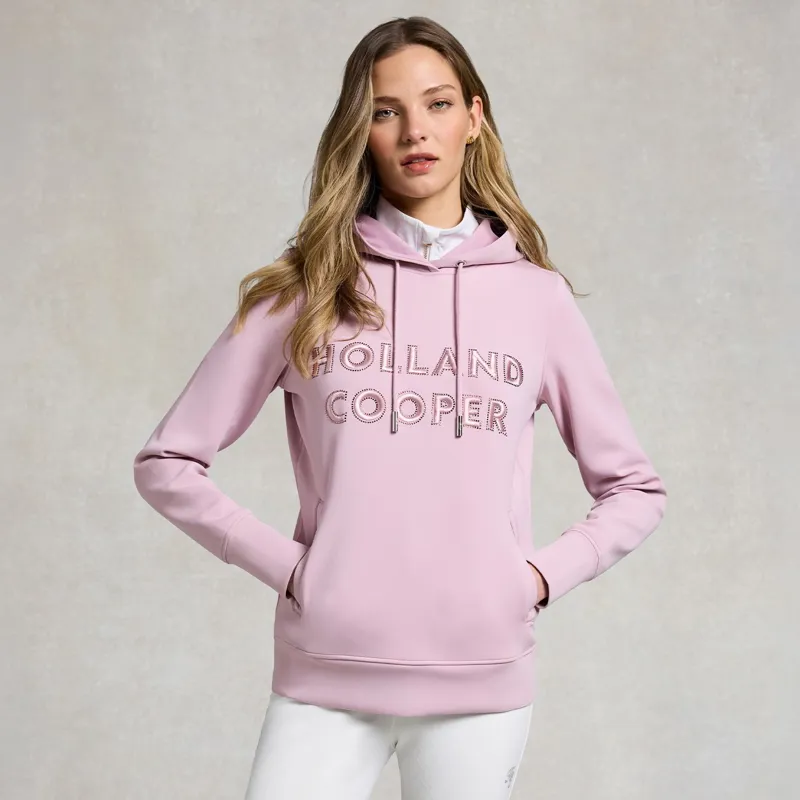 Holland Cooper Crystal Womens Hoodie - Dawn Pink