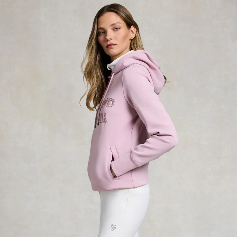 Holland Cooper Crystal Womens Hoodie - Dawn Pink-3