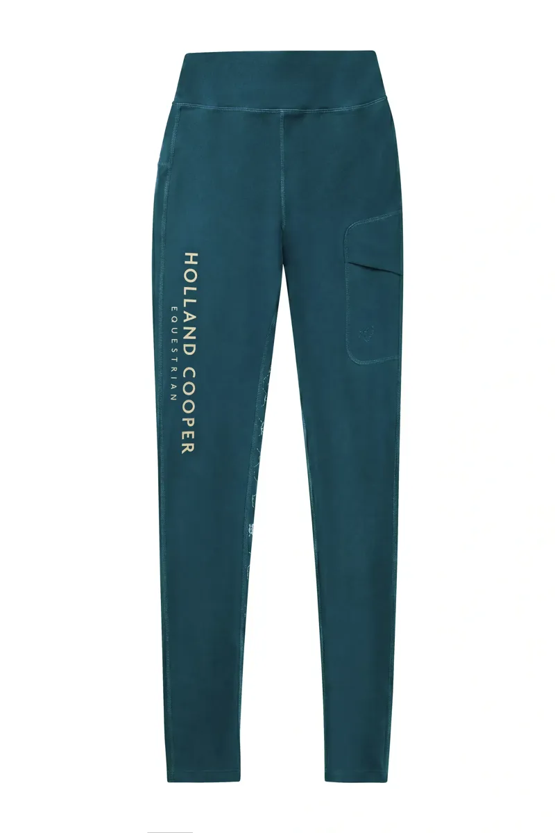 Holland Cooper Chiltern Legging Womens Riding Tights - Mineral Blue