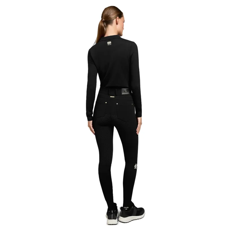 Holland Cooper Chiltern Long Sleeve Women's Polo Shirt - Black-4