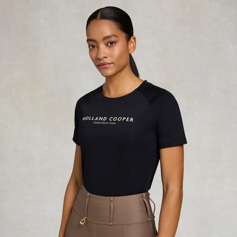Holland Cooper Chiltern Womens Crew Neck T-Shirt - Black-4