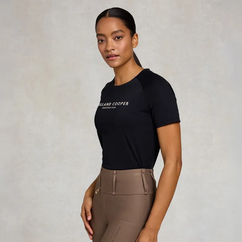 Holland Cooper Chiltern Womens Crew Neck T-Shirt - Black-3