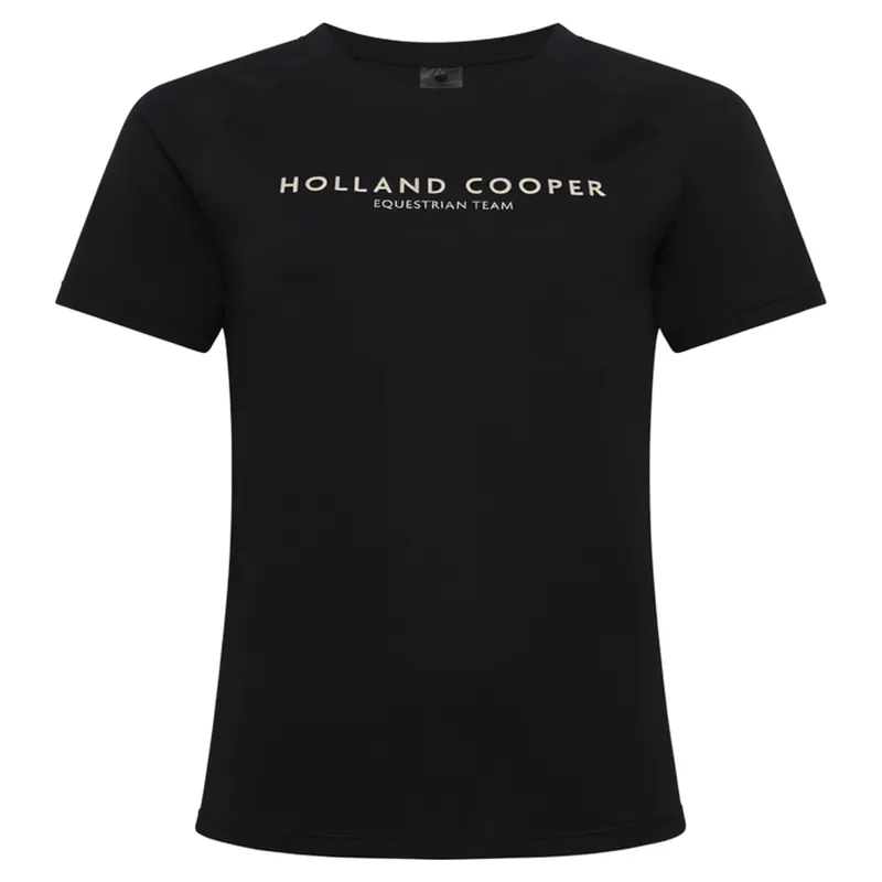Holland Cooper Chiltern Womens Crew Neck T-Shirt - Black-2