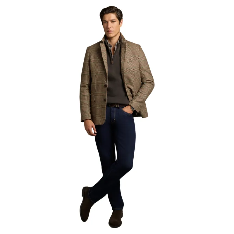 Holland Cooper Classic Men's Quarter Zip Sweatshirt - Bournville-3