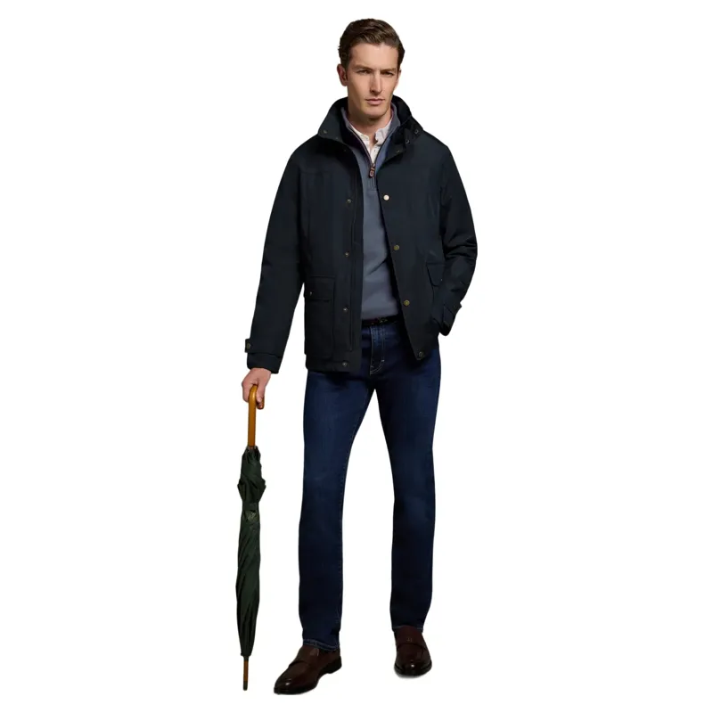 Holland Cooper Classic Men's Quarter Zip Sweatshirt - Denim Blue-3
