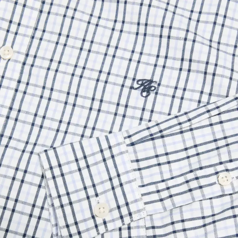 Holland Cooper Classic Men's Button Shirt - Cheltenham Check Blue-3