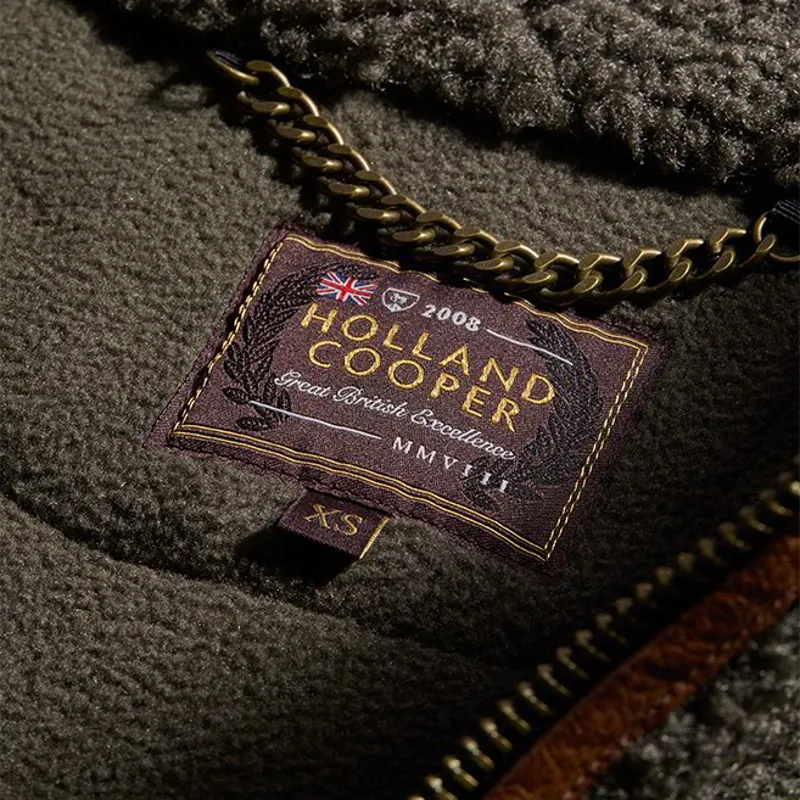 Holland Cooper Country Fleece Half Zip Women's Pullover - Khaki Borg-4
