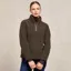 Holland Cooper Country Fleece Half Zip Women's Pullover - Khaki Borg