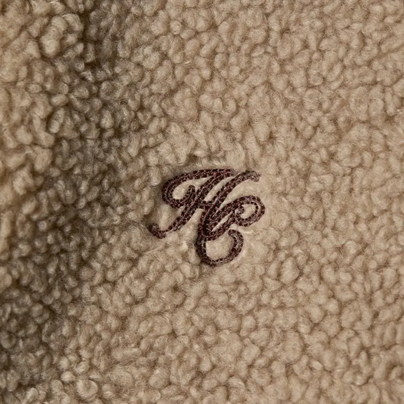 Holland Cooper Country Fleece Half Zip Ladies Pullover - Natural Borg-6