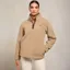 Holland Cooper Country Fleece Half Zip Ladies Pullover - Natural Borg
