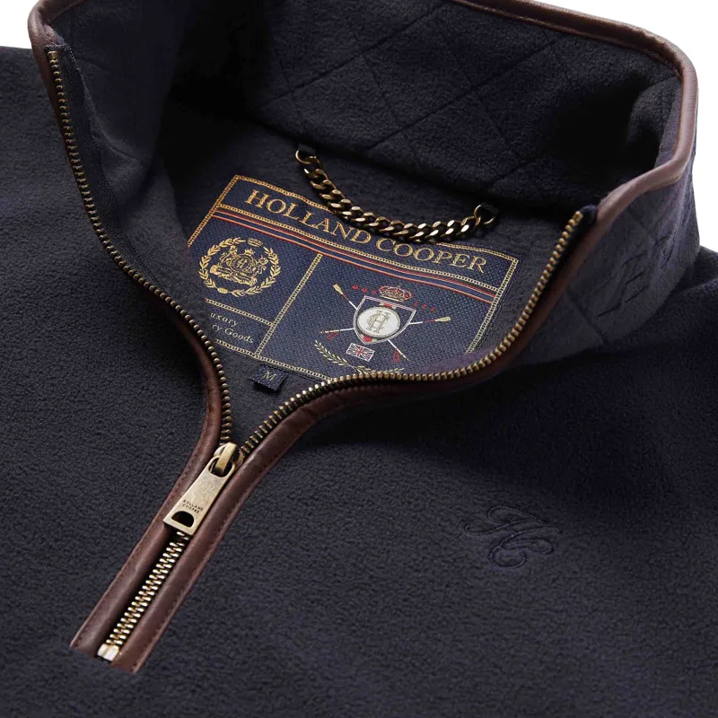 Holland Cooper Country Fleece Men's Quarter Zip Pullover - Ink Navy-4