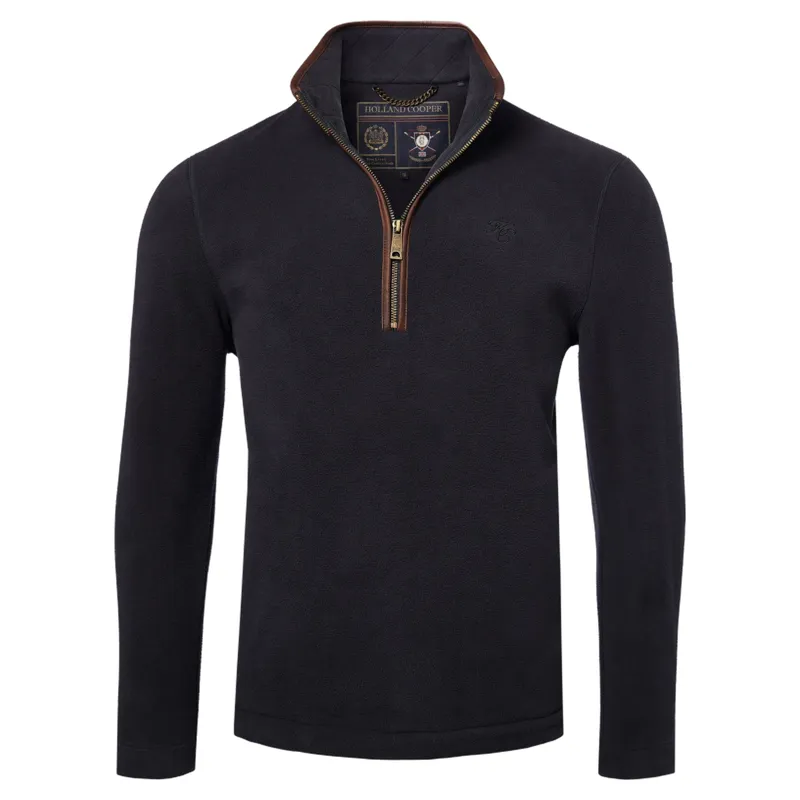 Holland Cooper Country Fleece Men's Quarter Zip Pullover - Ink Navy-3